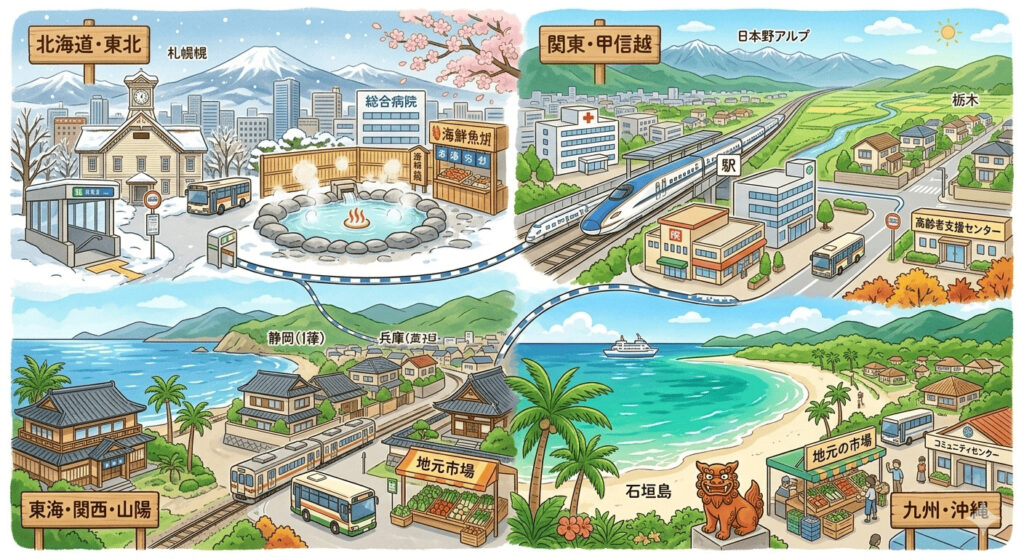 【エリア別】おひとりさまの老後移住でおすすめの地域